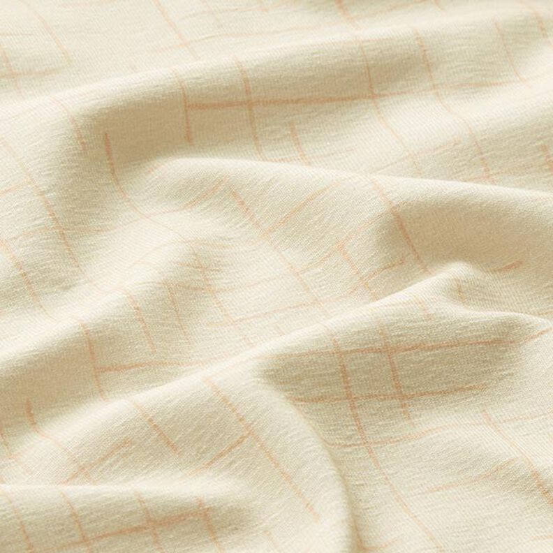 jersey di cotone, motivo a quadri interrotti – crema,  image number 2