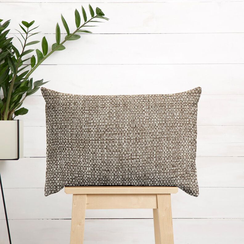 tessuto da tappezzeria Aspetto bouclé colorato – talpa scuro/beige chiaro, image number 6