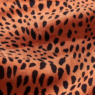 misto cotone-viscosa, pois animalier – terracotta/nero, 