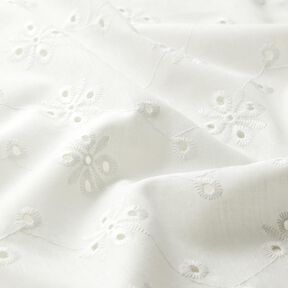 ricami a giorno fiori con foglie – bianco, 
