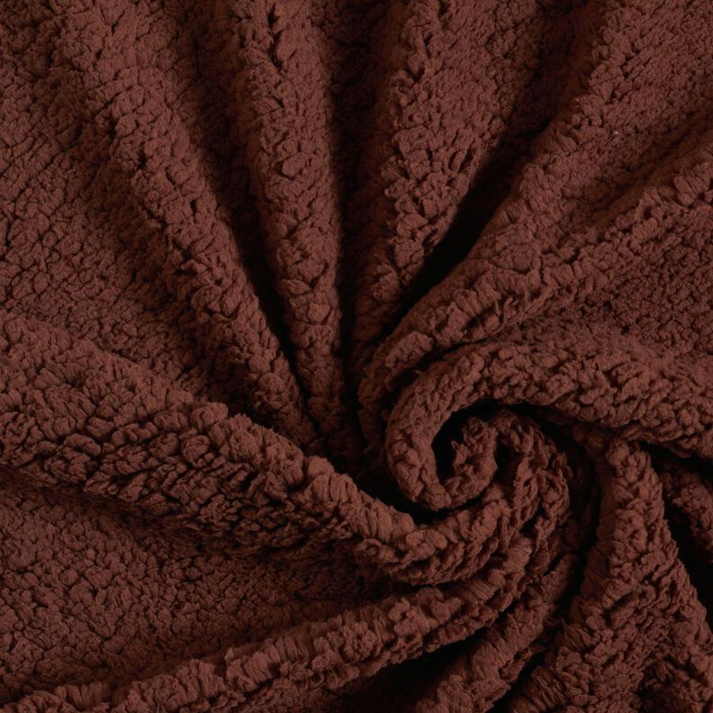 Soffice tessuto in peluche – marrone scuro,  image number 3