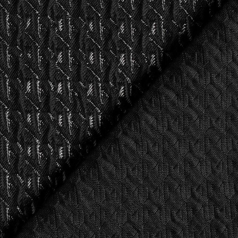 cloqué Pied de poule glitterato – nero,  image number 4