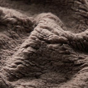 Soffice tessuto in peluche – talpa scuro, 