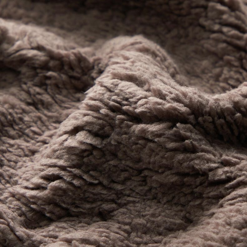 Soffice tessuto in peluche – talpa scuro,  image number 2