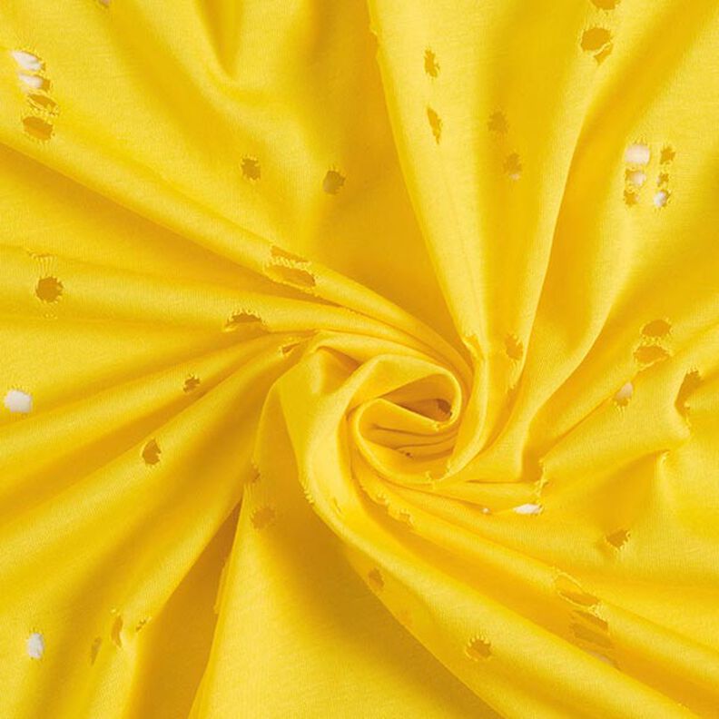 jersey di cotone, Destroyed – giallo limone,  image number 4