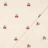 tessuto peluche ciliegie ricamate | Poppy Fabrics – avorio/peperoncino,  thumbnail number 4