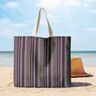 tessuto arredo Jacquard Strisce astratte – blu marino/rosso carminio,  thumbnail number 7