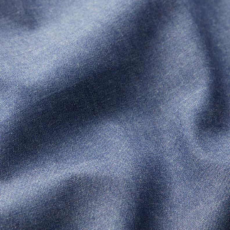 chambray di cotone, effetto jeans – blu marino,  image number 2