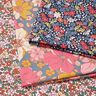 tessuto in cotone cretonne Grande trionfo di fiori – grigio blu/pink,  thumbnail number 5