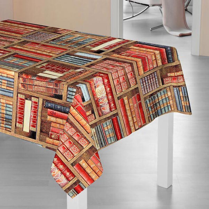 Gobelin jacquard Scaffale di libri – marrone, image number 5