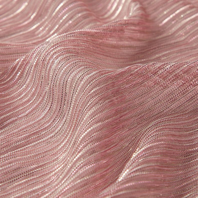 Plissettato con righe trasparenti glitterate – rosa,  image number 2