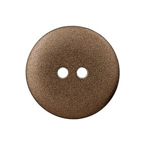 bottone in poliestere Metallic, 2 fori – marrone, 