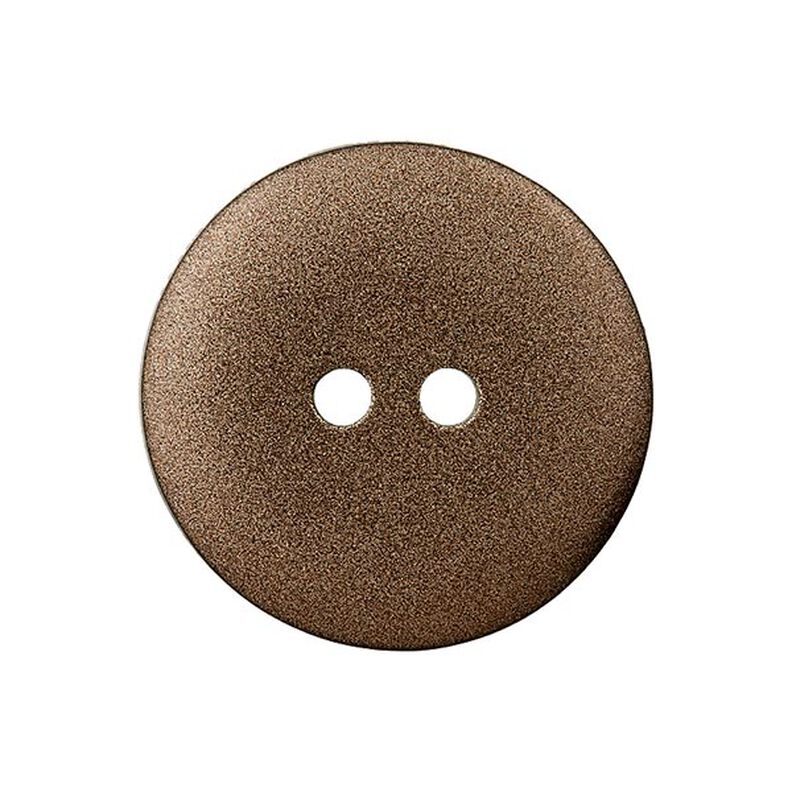 bottone in poliestere Metallic, 2 fori – marrone, image number 1