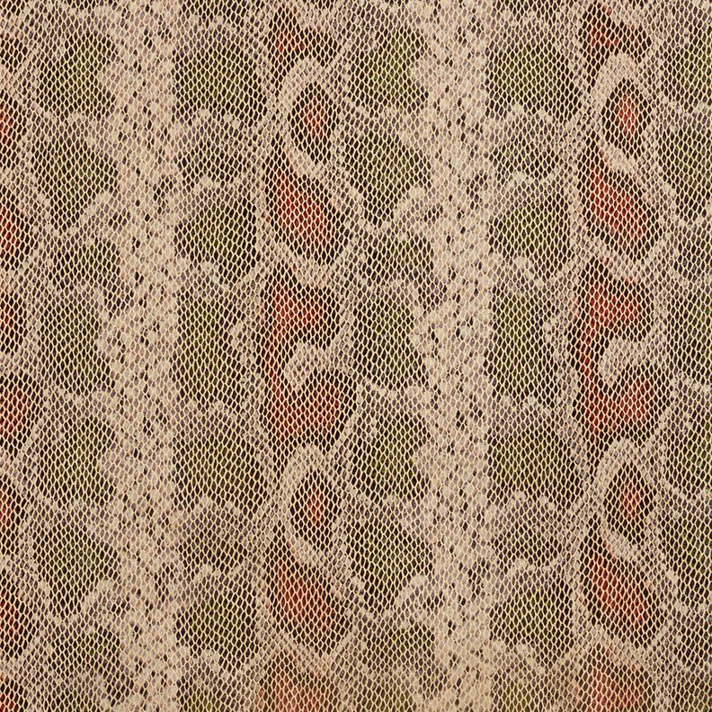 Finta pelle effetto serpente – beige/verde oliva scuro,  image number 1
