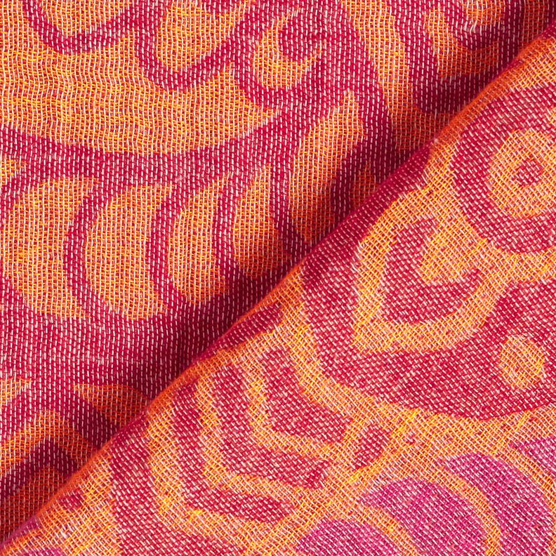 Asciugamano da spiaggia Hamam con decorazioni jacquard – rosso/arancio pesca,  image number 4