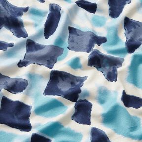 jersey di viscosa Motivo ikat – blu cielo/blu notte, 