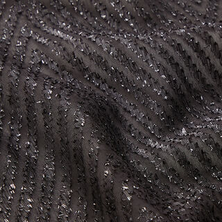 Chiffon con brillantini a zig-zag – nero, 