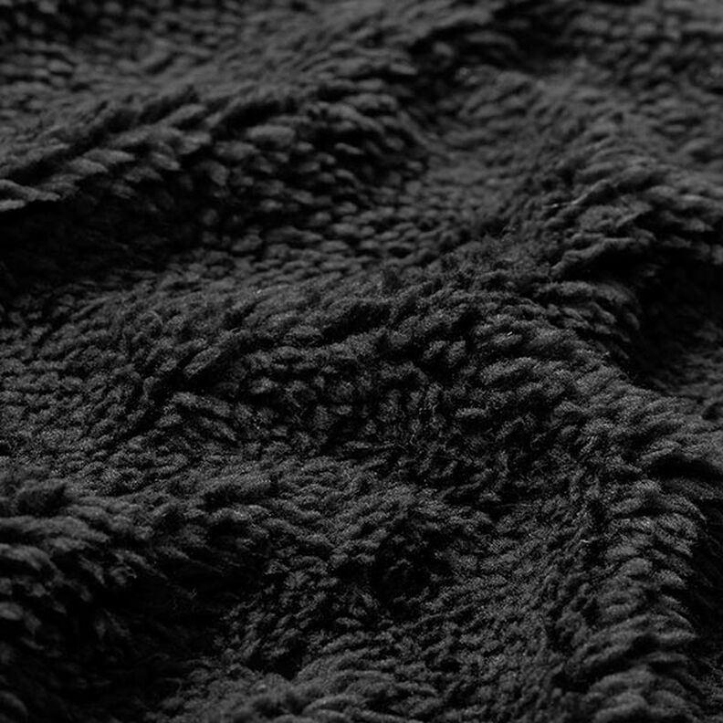 ecopelliccia tessuto teddy bear – nero,  image number 2