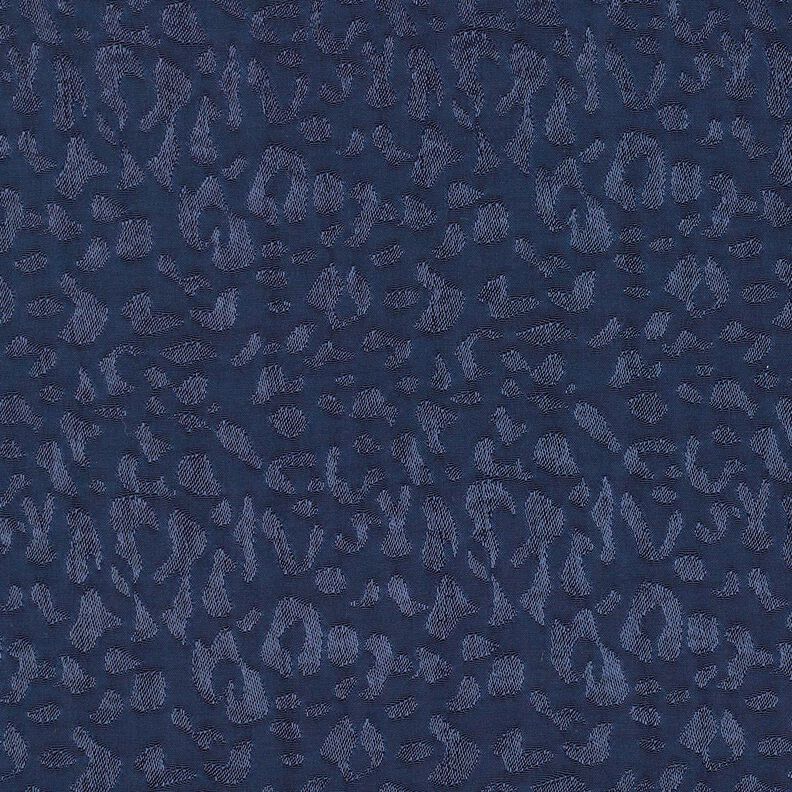 Tessuto in viscosa con motivo leopardato – blu notte,  image number 1