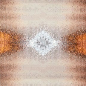GOTS Jersey di cotone Mosaico | TCC x LOOKS by Wolfgang Joop – caramello/talpa scuro, 