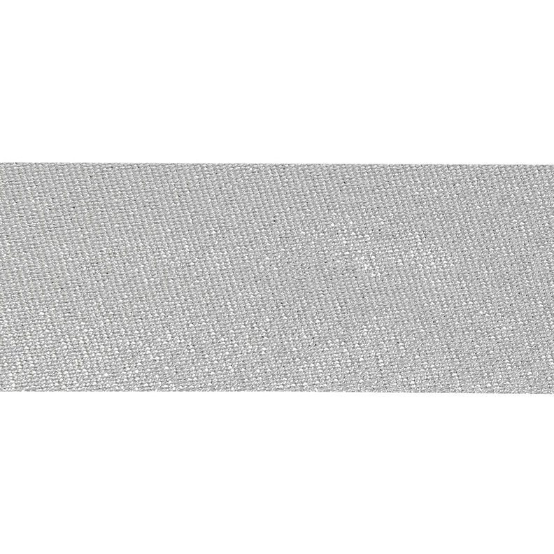 Nastro in sbieco Metallico [30 mm] – argento effetto metallizzato,  image number 2