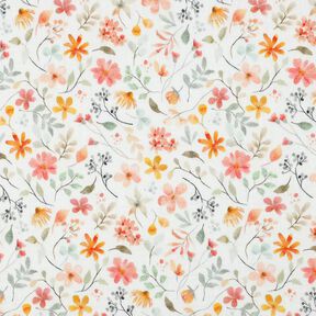 mussolina / tessuto doppio increspato prato di fiori multicolore stampa digitale | Poppy Fabrics –, 