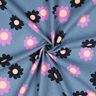 velluto a costine fiori | Poppy Fabrics – colore blu jeans/lavanda,  thumbnail number 3