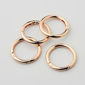 Fibbia a O [4 pz | Ø 32 mm] – oro effetto metallizzato, 