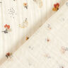 mussolina / tessuto doppio increspato Fiori e ricci – bianco lana,  thumbnail number 4