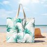 tessuto arredo panama Fronda di palma – bianco/verde smeraldo,  thumbnail number 7