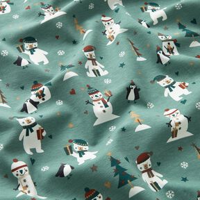 jersey di cotone Pinguino, orso polare e pupazzo di neve – canna palustre, 