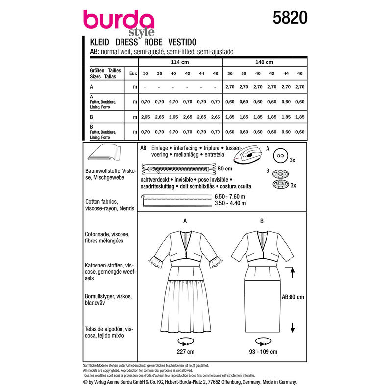 Vestito | Burda 5820 | 36-46, image number 9