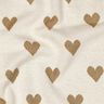 jersey jacquard Cuori scintillanti | Poppy Fabrics – naturale/oro effetto metallizzato,  thumbnail number 2