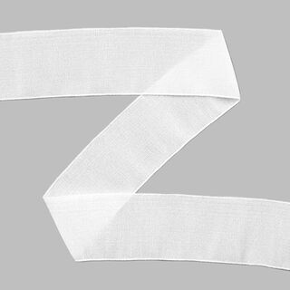 Fettuccia elastica organza Goldie - bianco, 