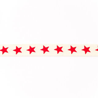 Nastro tessuto cotone stelle – rosso, 