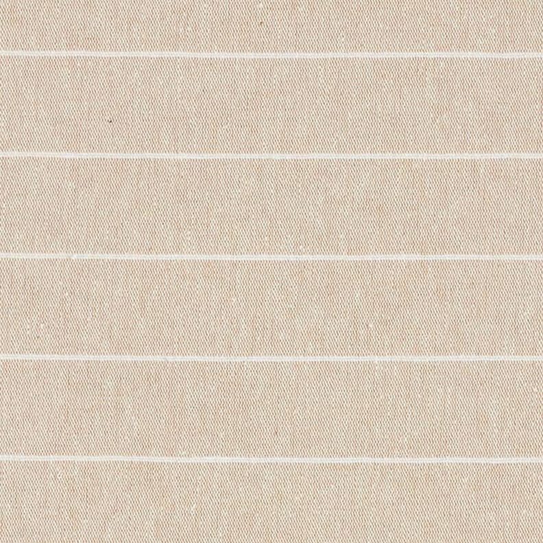 tessuto arredo canvas, righe ampie, riciclato – beige scuro,  image number 1
