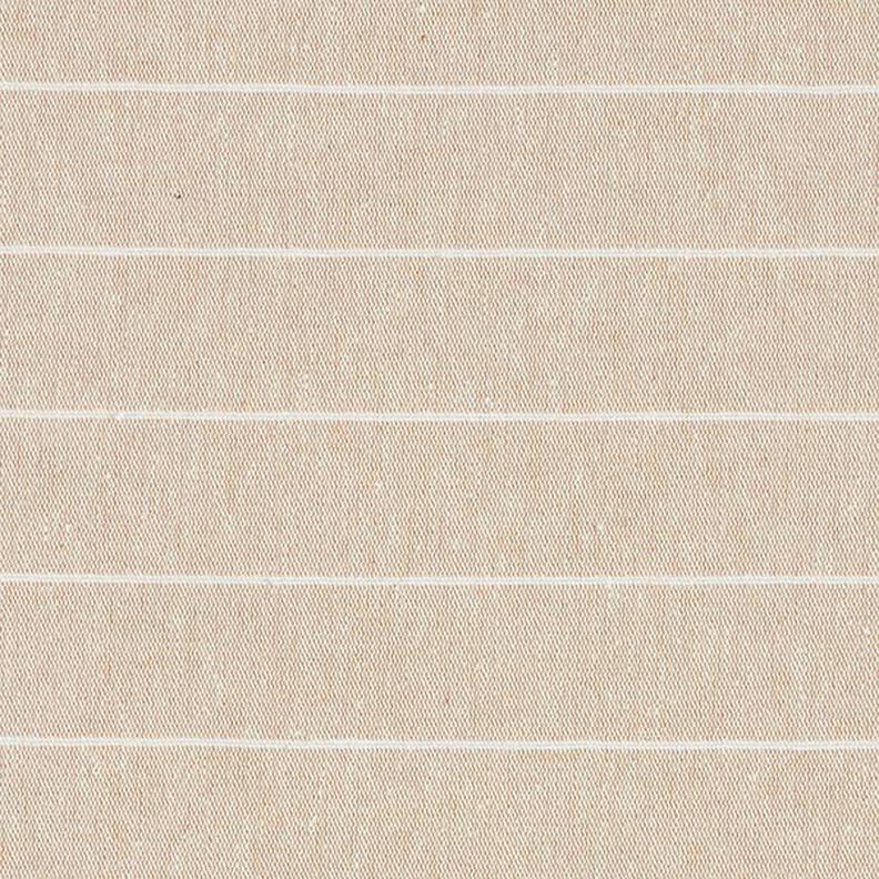 tessuto arredo canvas, righe ampie, riciclato – beige scuro,  image number 1