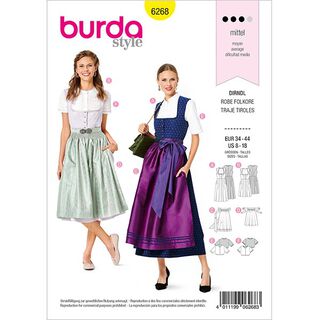 abito stile tirolese, Burda 6268 | 34-44, 