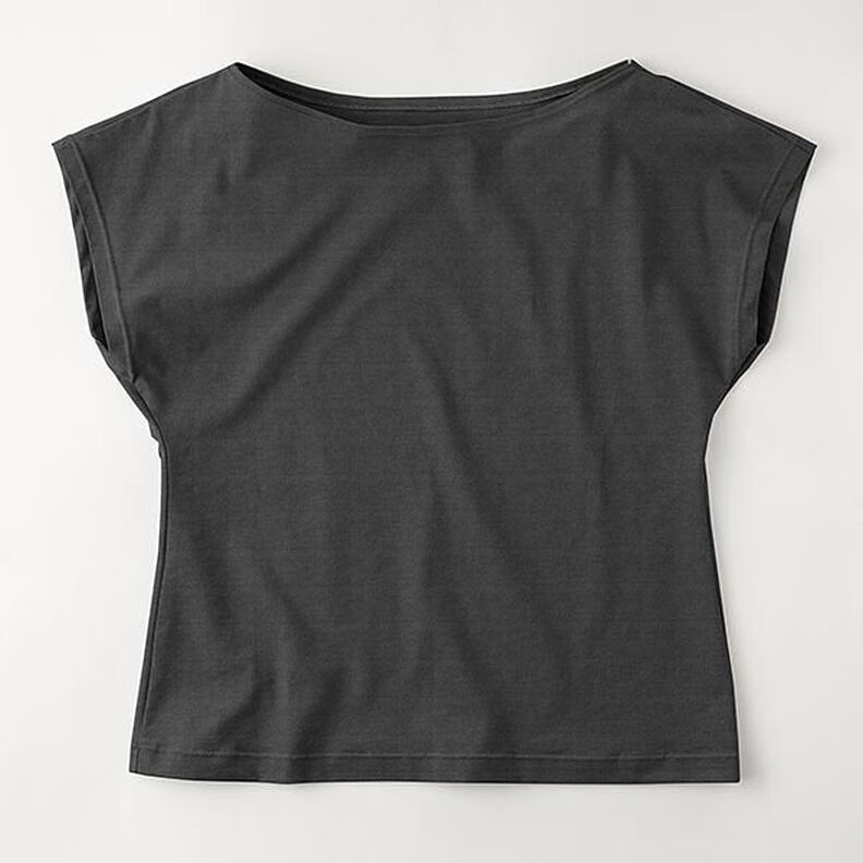 jersey di cotone medio tinta unita – nero,  image number 9