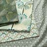 tessuto in cotone cretonne Fiori e tralci – canna palustre/bianco,  thumbnail number 5