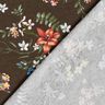 jersey di viscosa Piccoli fiorellini – marrone scuro/rosso fuoco,  thumbnail number 4