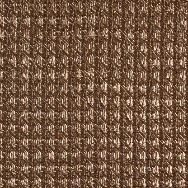 cloqué Pied de poule glitterato – marrone medio,  image number 1