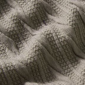 maglia cloqué Motivo a treccia – grigio seta, 