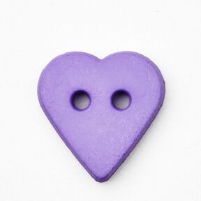 Bottone a forma di cuore [Ø 15 mm] – lavanda, 