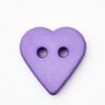 Bottone a forma di cuore [Ø 15 mm] – lavanda,  thumbnail number 1