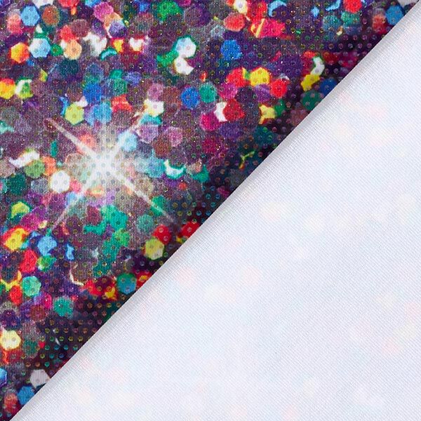 jersey laminato, coriandoli glitterati – lillà, image number 3