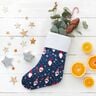 tessuto in cotone popeline Gnomi di Natale – blu marino/rosso,  thumbnail number 5