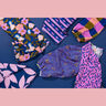 Satin in cotone a strisce | Nerida Hansen – blu marino/pink,  thumbnail number 6
