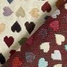 tessuto arredo gobelin Cuori sparsi – beige chiaro/petrolio,  thumbnail number 4