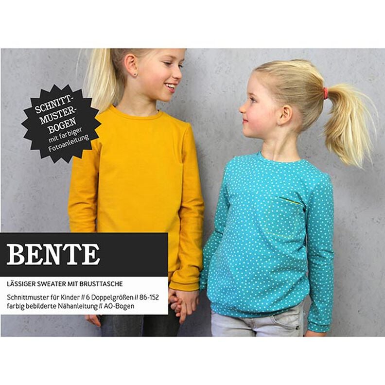 BENTE - maglia con taschino sul petto, per bambini, Studio Schnittreif  | 86 - 152,  image number 1
